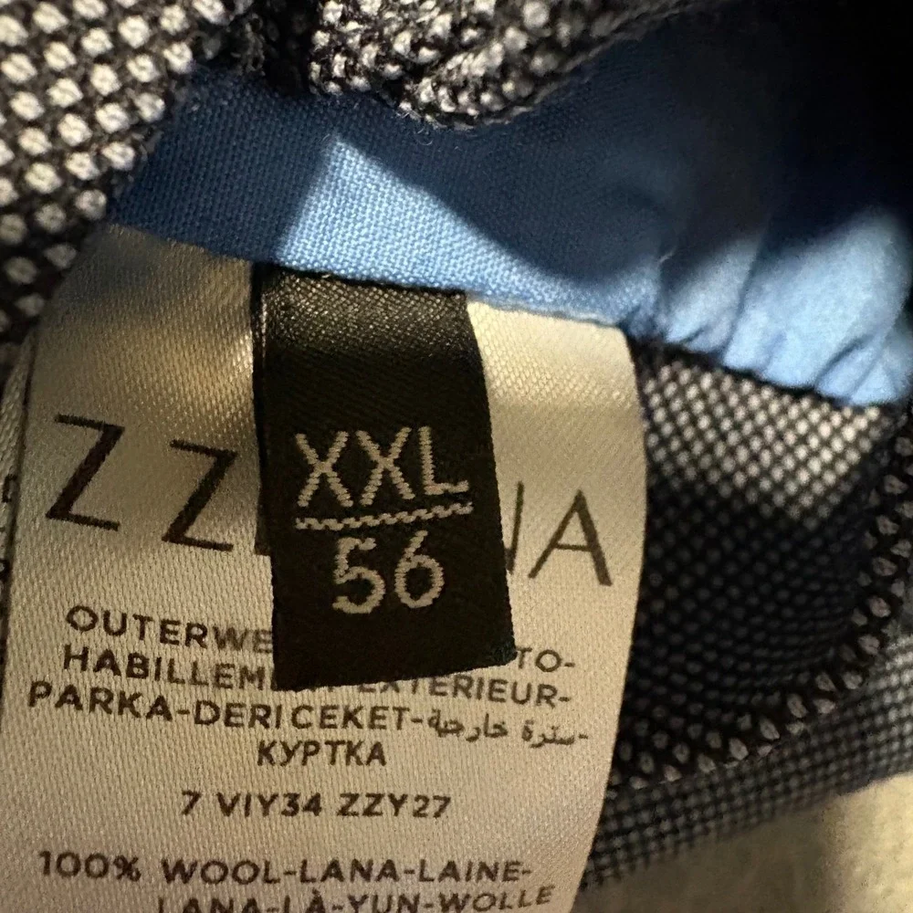 Z Zegna Blazer 42R Blue Wool Unstructured Sport Coat 7 VIY34 ZZY27 Lightweight